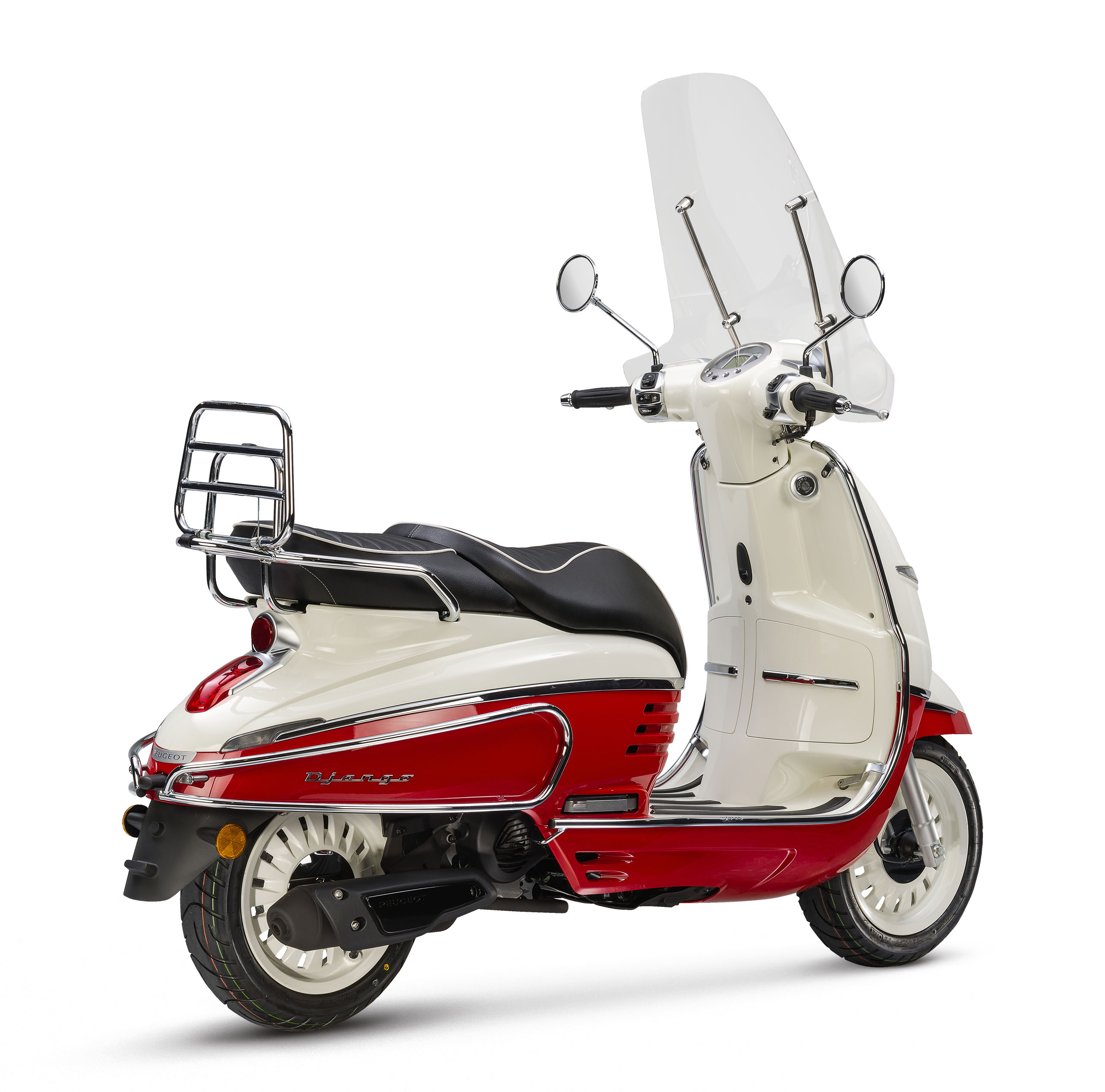 Peugeot Django Premium Milky White Red scooter kopen bij Central Scooters