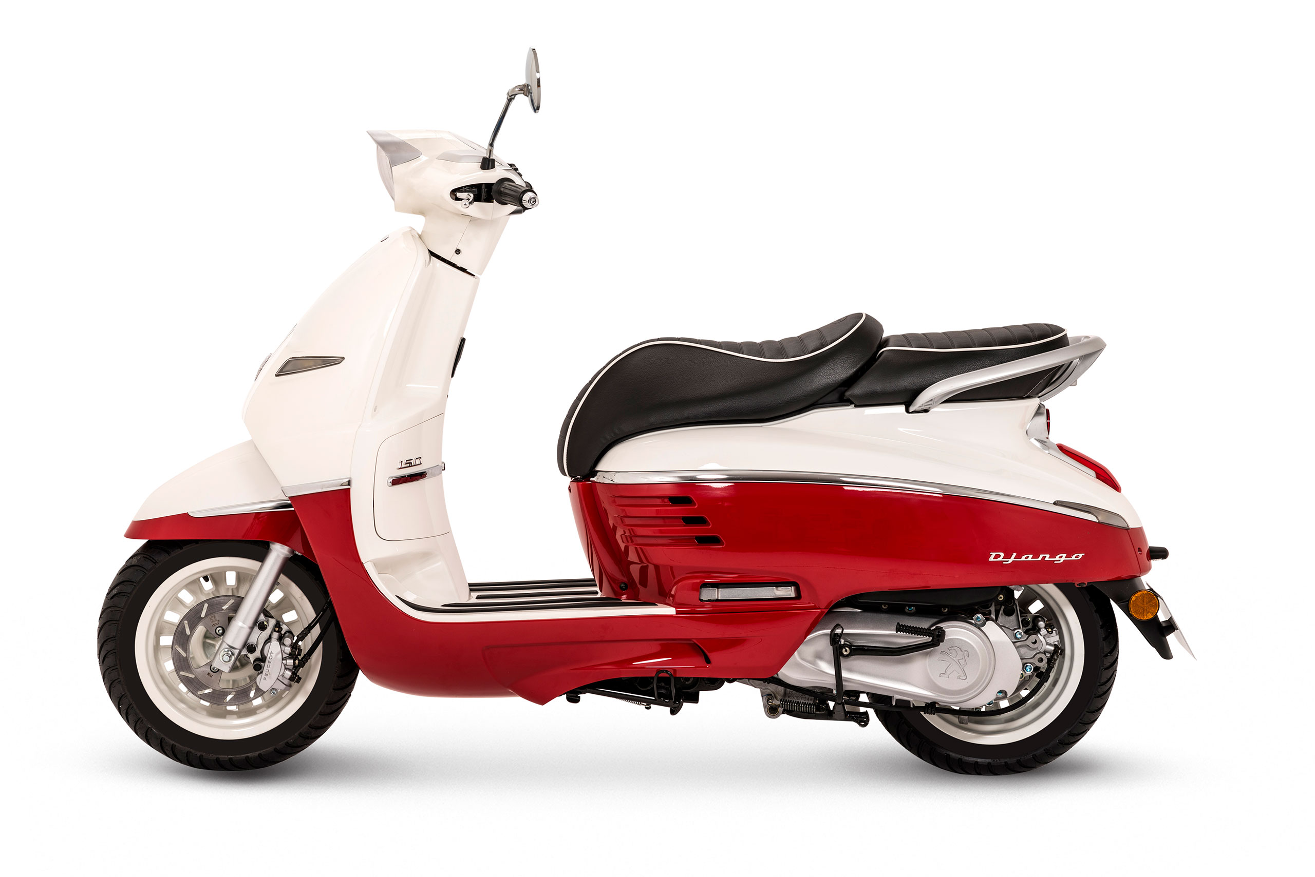 Peugeot Django Milkey White Red scooter kopen bij Central Scooters